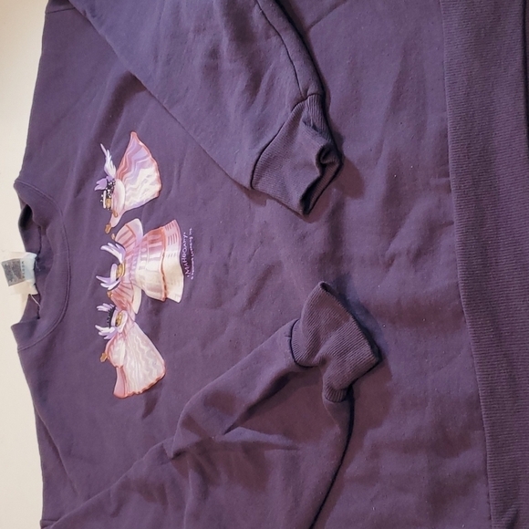 Vintage Hallmark Sweatshirt Mahogany Brown Angels Large - Picture 9 of 12